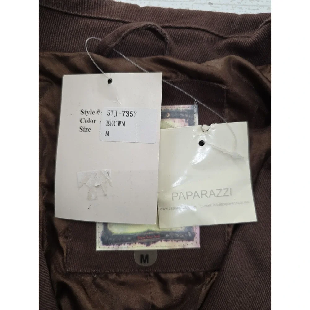 Paparazzi By Biz Embroidered Floral Jacket Size Medium - Picture 9 of 11